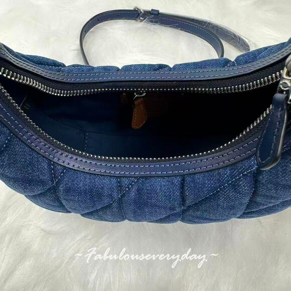 Coach Carmen Mini Crossbody Bag With Quilting In Denim CAK89 NWT - Picture 7 of 9